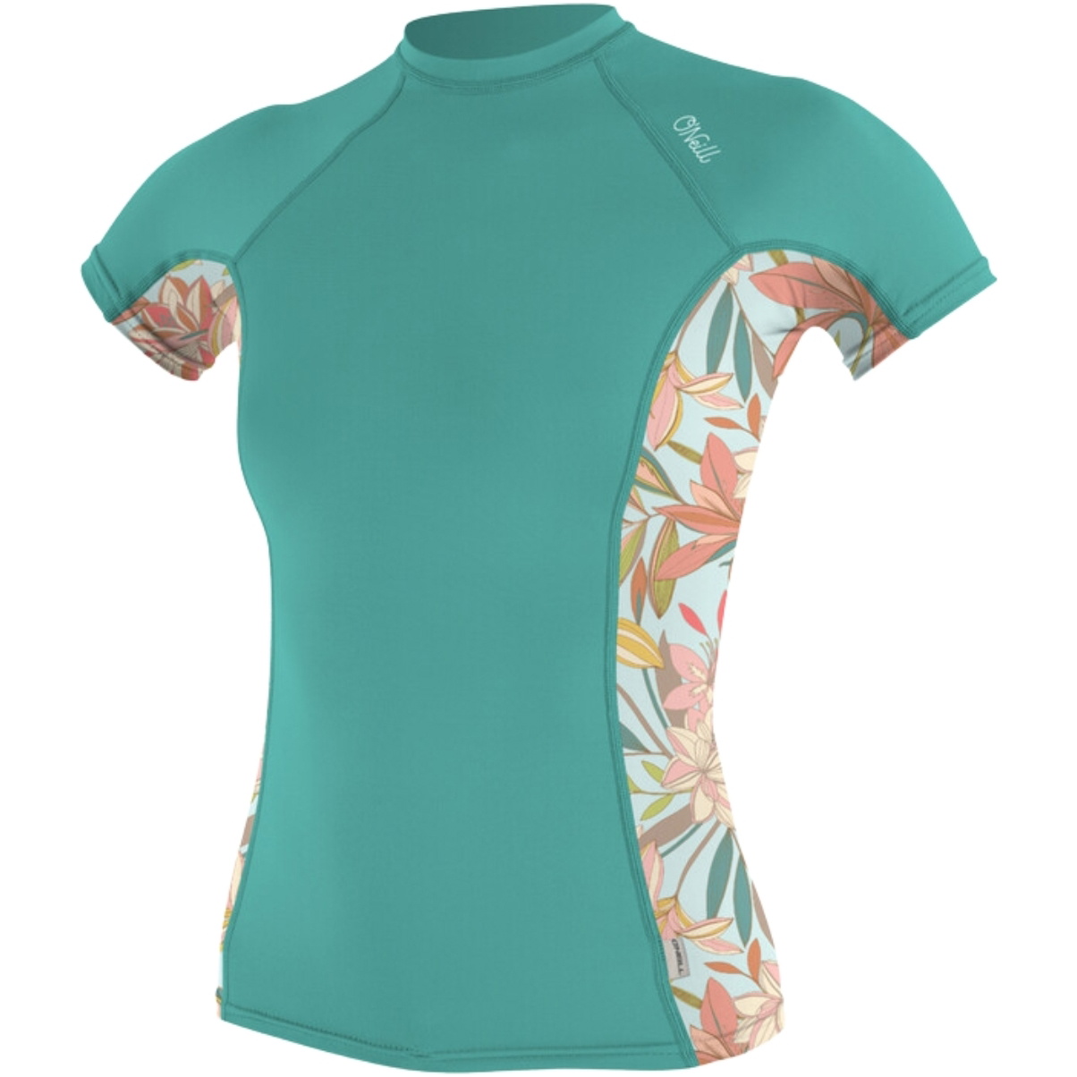 2024 O'Neill Rash Guard 5405S De Manga Curta Com Estampado Lateral Para Mulher - Canton / Dalia